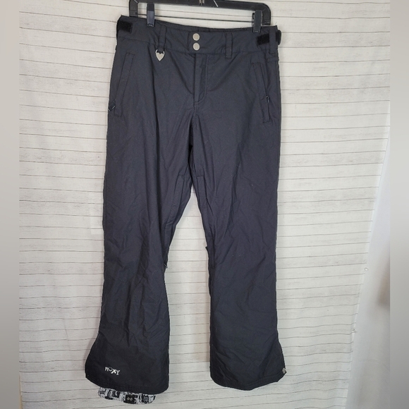 ROXY BLACK SNOWBOARD PANTS, SZ SMALL - Picture 1 of 14
